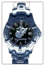 Sport Dress Chrome Strap Watch - Marine