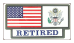 US Army Retired Pride Tag