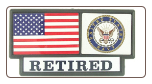 US Navy Retired Pride Tag