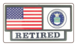 US Air Force Retired Pride Tag