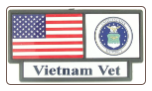 US Air Force Vietnam Vet Pride Tag