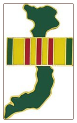 Vietnam Outline with Service Ribbon