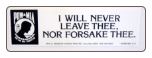 I WILL NEVER LEAVE THEE NOR FORSAKE THEE  
