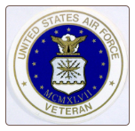 UNITED STATES AIR FORCE VETERAN SIZE 3-5/8"