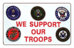 Support our Troops 3' x 5' Polyester Flag