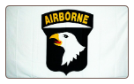 101st Airborne White 3' x 5' Polyester Flag