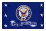 US Navy Banner - Served with Pride 3' x 5' Polyester Flag