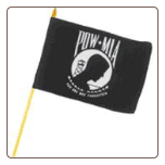 8" x 12" POW/MIA Stick Flag Endura Gloss