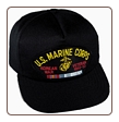 BLACK CAP U.S. MARINE CORPS  ( KOREAN WAR VETERAN )