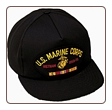 BLACK CAP U. S. MARINE CORPS  ( VEITNAM VETERAN )