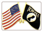 Black POW / MIA - USA Crossed Flags