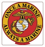 "Once a Marine Always a Marine" Magnet
