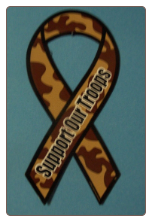 Sopport our Troops Camo Magnet